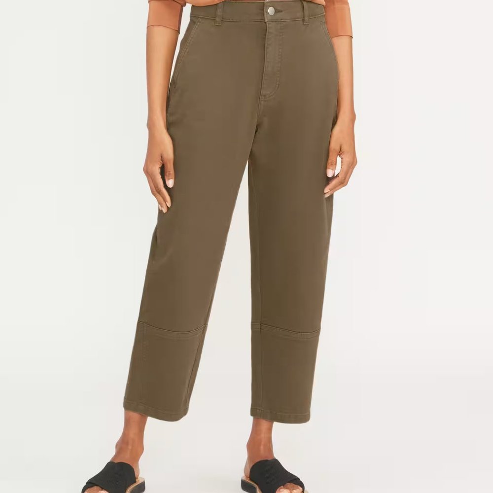 Everlane The Utility Barrel Pant - Womens Size 2, Dark Moss